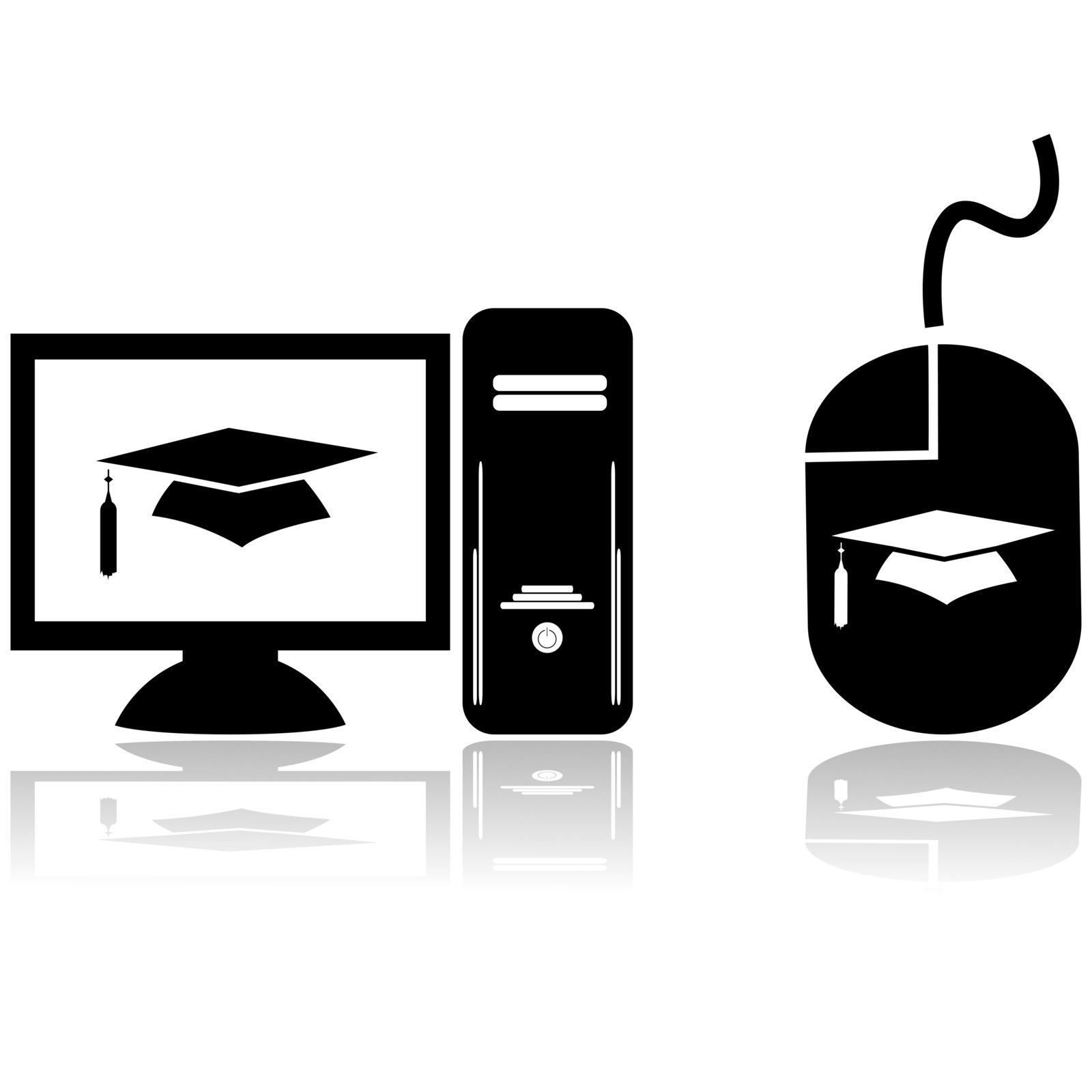 illustration of studing a degree remotely